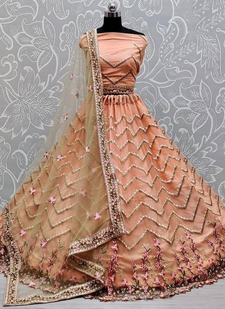 Orange Colour Anjani New Latest Designer Net Wedding Lehenga Choli Collection 2356 A